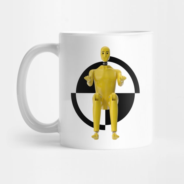 Crash Test Dummy Yellow Man Testing Car Crash by ActivLife